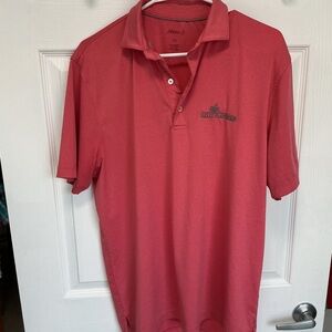 johnnie-O Pinkish Red Golf Polo Shirt Sz M